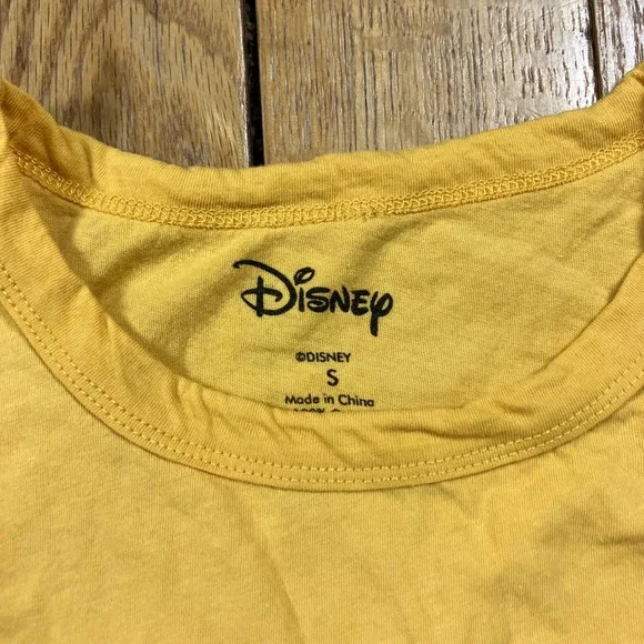 Disney‎ Mickey Mouse Minnie Mouse Yellow Graphic Tee T Shirt Size S - Picture 3 of 3